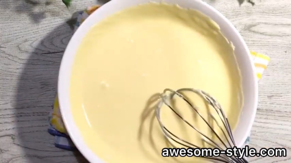 バスクチーズケーキの作り方（工程２）