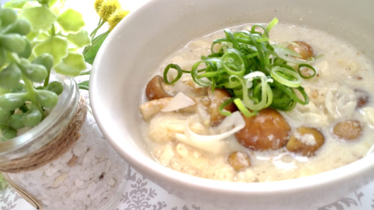 豆腐と豆乳の美腸スープの完成画像